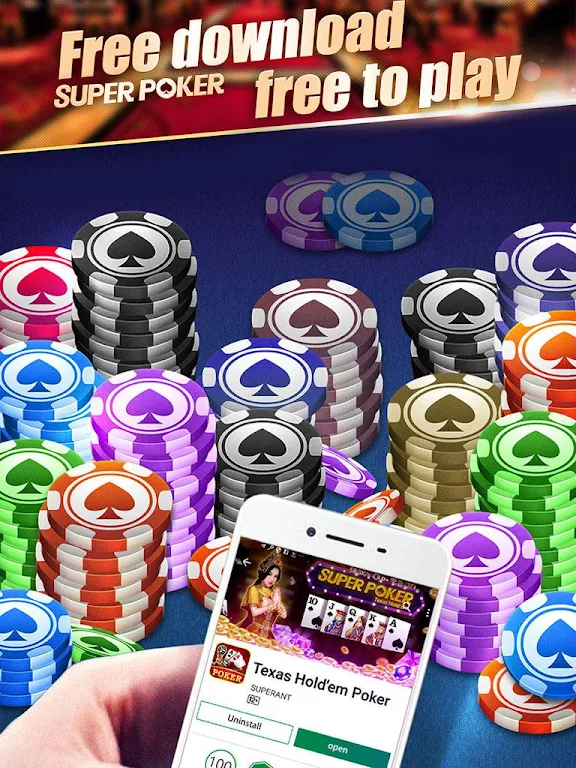 Super Texas Poker--Best Free Texas Hold’em poker應用截圖第0張