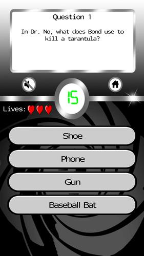 James Bond: Ultimate Fan Quiz Capture d'écran 1