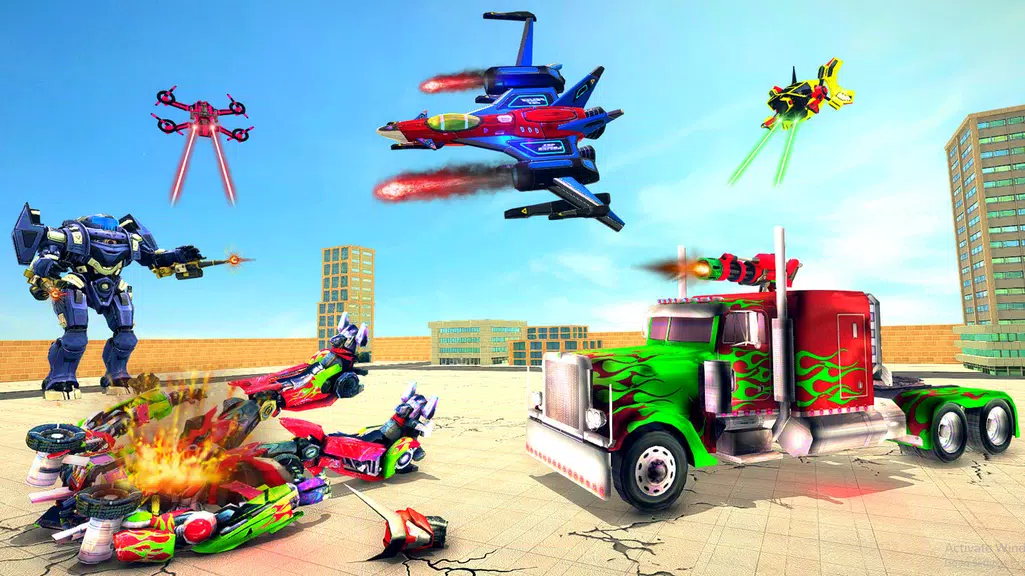Truck Robot Transform Game स्क्रीनशॉट 2
