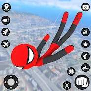 StickMan Rope Hero Spider Game Screenshot 0