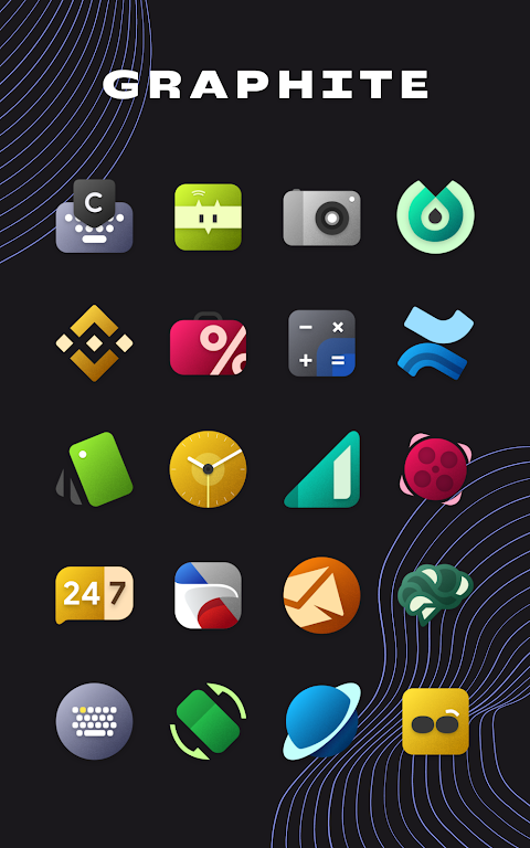 Graphite Icon Pack Mod Скриншот 1