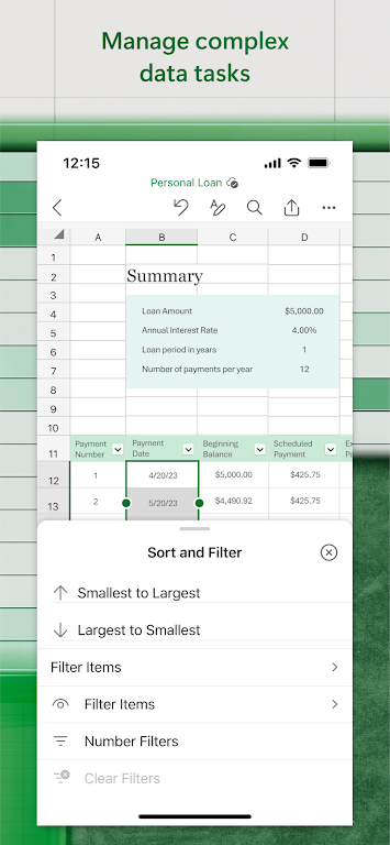 Microsoft Excel：电子表格