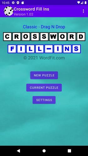Drag-n-Drop Crossword Fill-Ins Скриншот 0