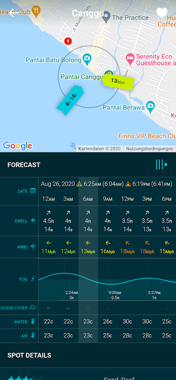 Spotadvisor Surf Forecast Screenshot 1