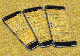 SMS Messages GlitterGold Glass Captura de pantalla 0