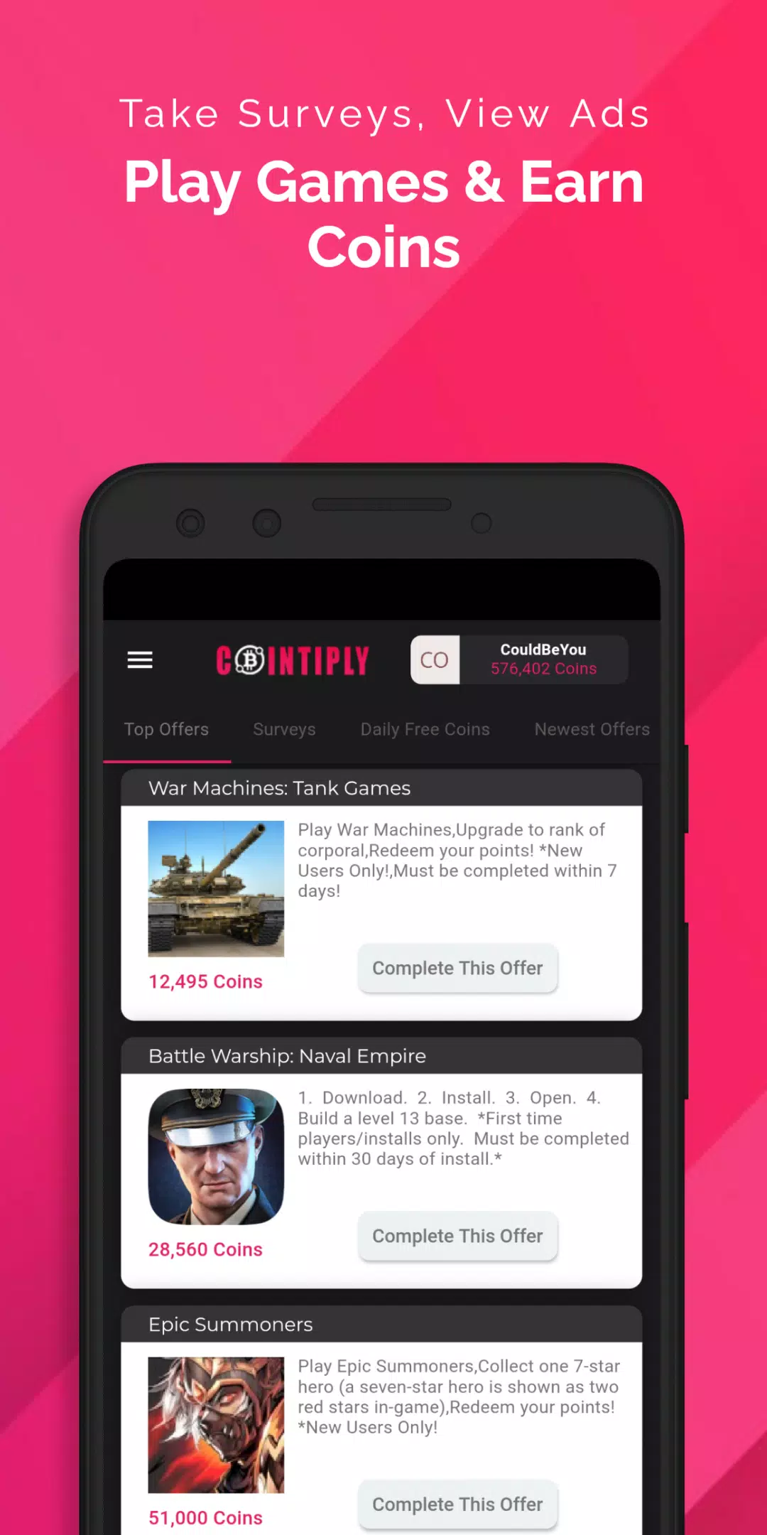 Cointiply - Earn Real Bitcoin Скриншот 1