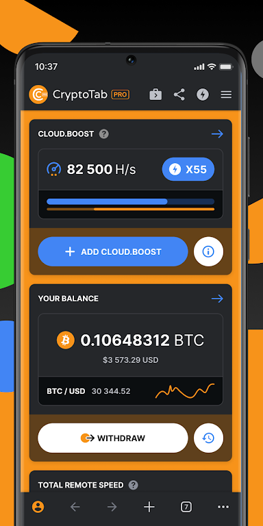 CryptoTab Browser Pro Level Captura de pantalla 1