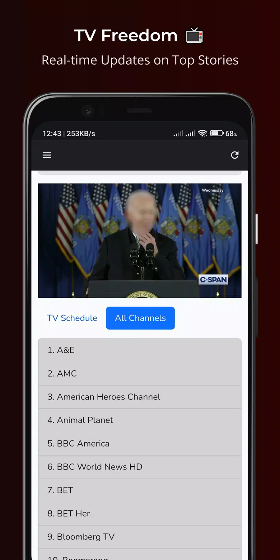 TheTVApp USA Live स्क्रीनशॉट 0