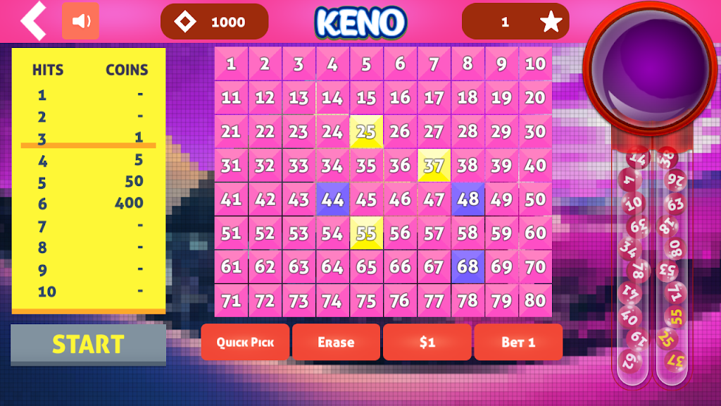 Cleo Keno - Free Keno Game Captura de tela 1
