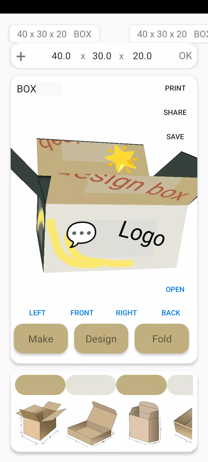 Box Maker Template Creator Pro Captura de tela 3
