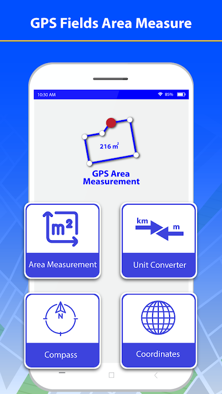 GPS Fields - Area Measure App Captura de pantalla 1