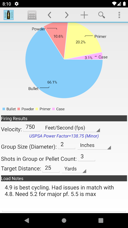 Reloading Calculator - Ammo Captura de tela 2