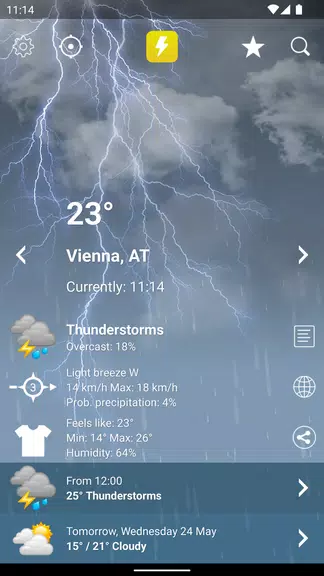 Weather XL Austria PRO स्क्रीनशॉट 1