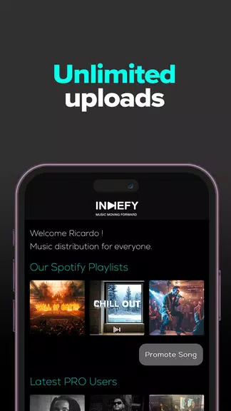 Indiefy - Music Distribution Capture d'écran 2