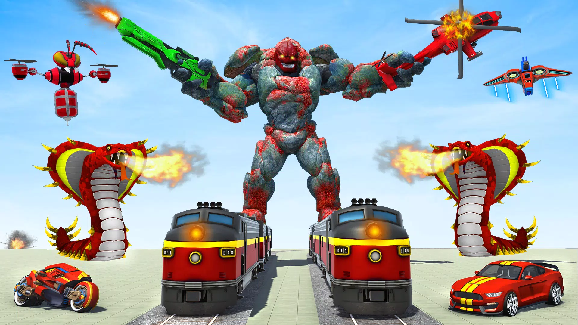 Snake Robot Game - Stone Robot Captura de tela 3