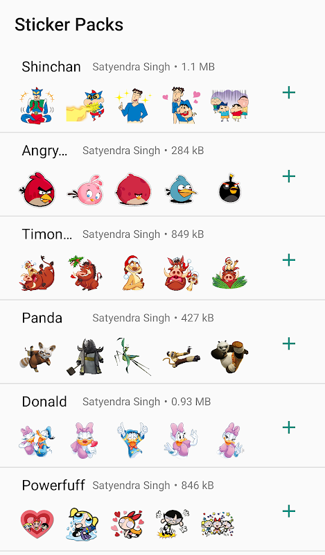 Cartoon Stickers for Whatsapp Screenshot 1