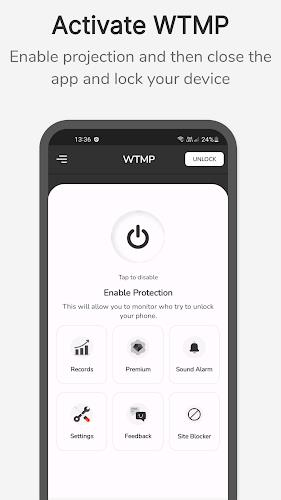 WTMP App: Who Touched My Phone स्क्रीनशॉट 0