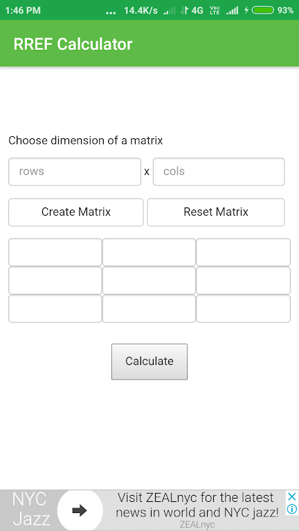 RREF Calculator Скриншот 1