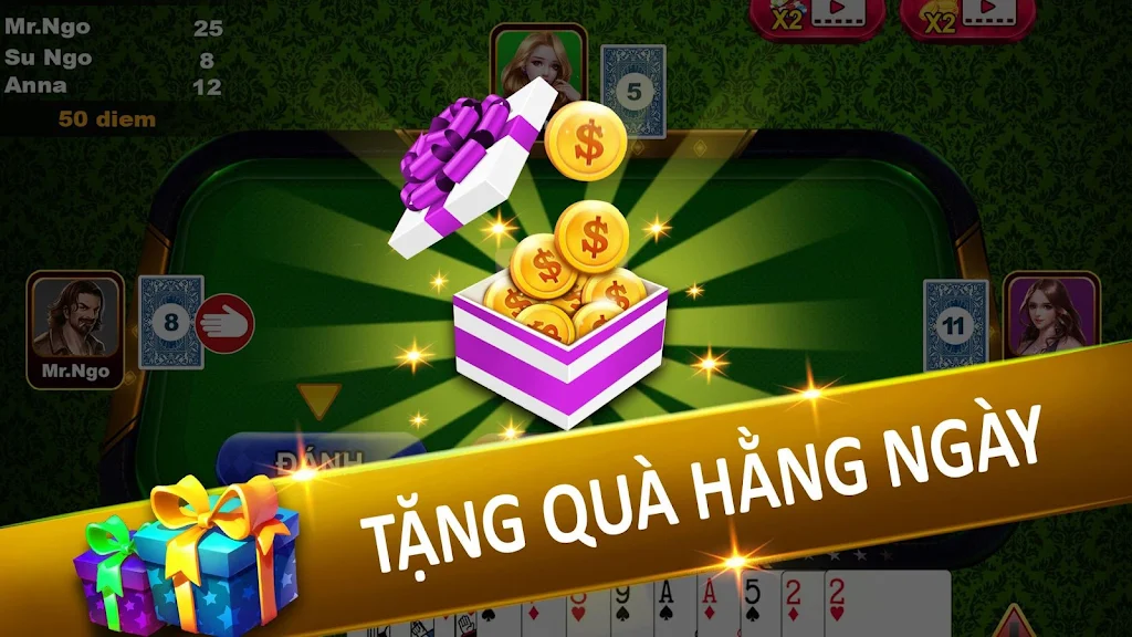 Tien Len - Thirteen - Mien Nam Offline - Chip Скриншот 3