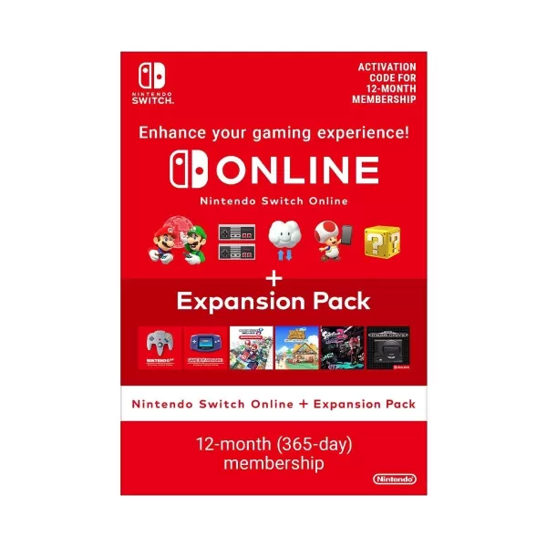 Nintendo Switch Online 12 Month + Expansion Pack Membership