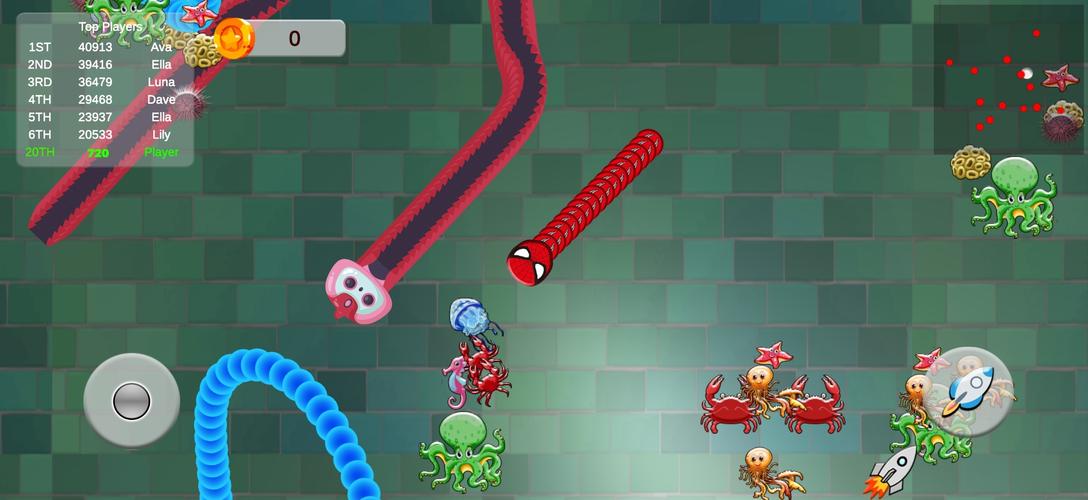 Snake Zone.io Slither Worm Captura de tela 1
