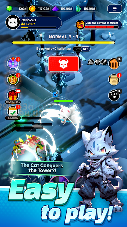 Tower Cat Battle: Idle Cat RPG Screenshot 0