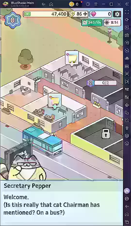 Play Office Cat: Idle Tycoon on PC via BlueStacks