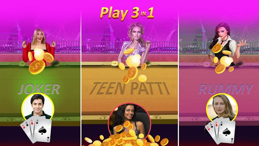 Teen Patti Gold + flash rummy poker callbreak Captura de pantalla 0