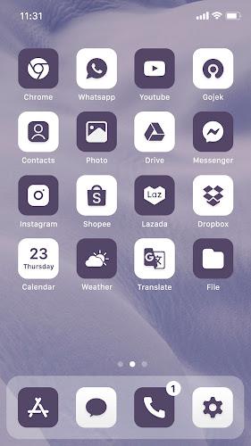 Wow Violet Theme - Icon Pack Captura de pantalla 1