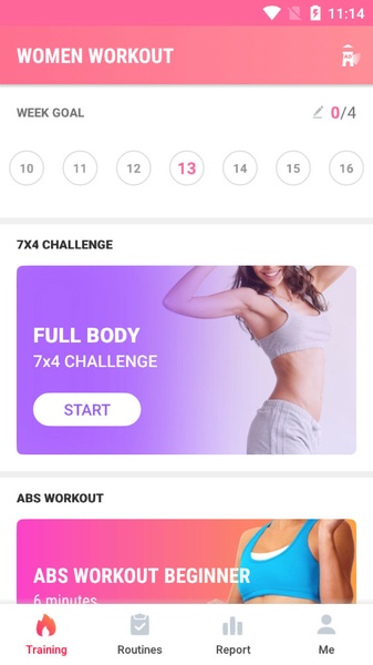 Workout for Women: Fit at Home Screenshot 1