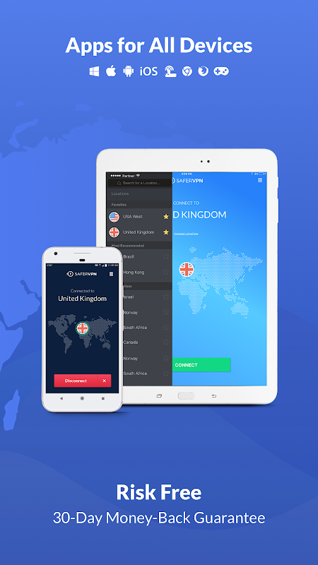 Free VPN Proxy & Hotspot WiFi security - SaferVPN Captura de tela 2
