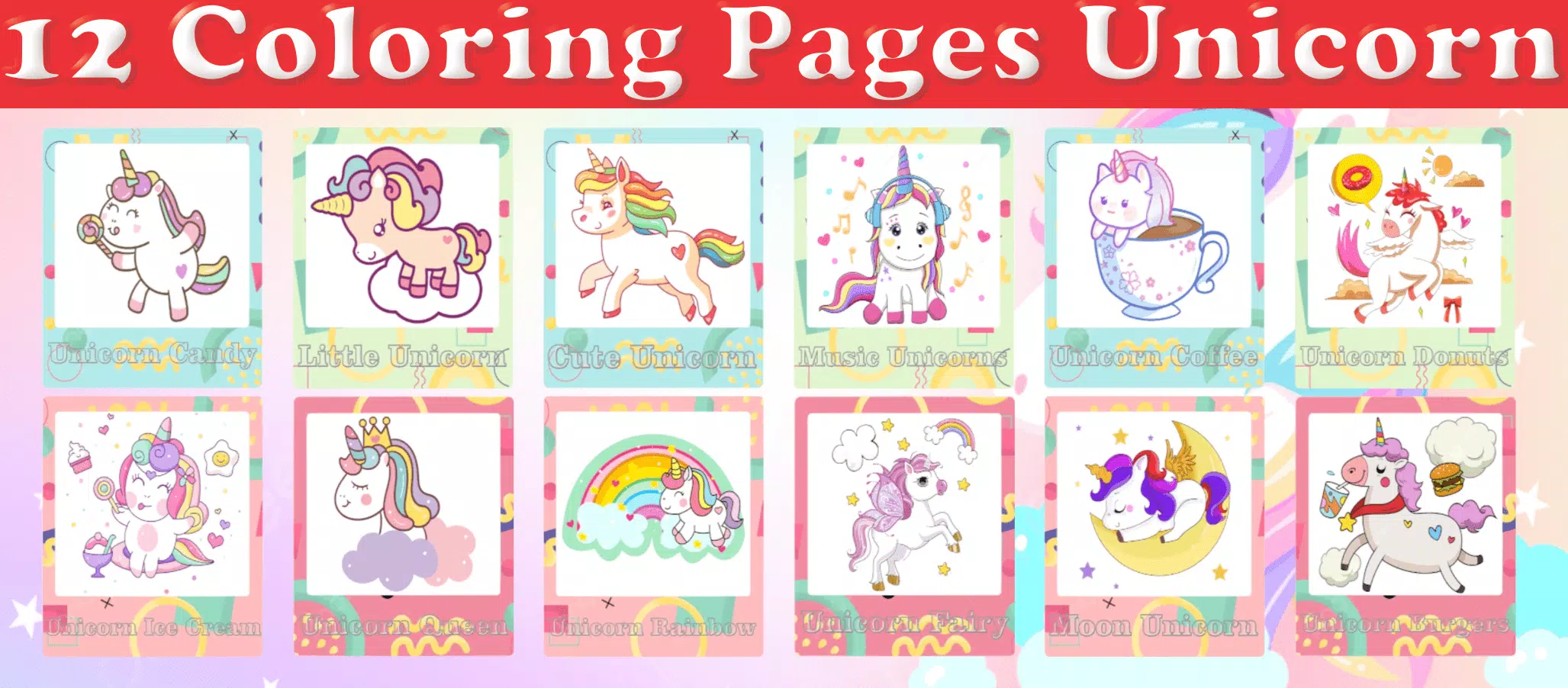 Little Unicorn Coloring Pages Screenshot 1