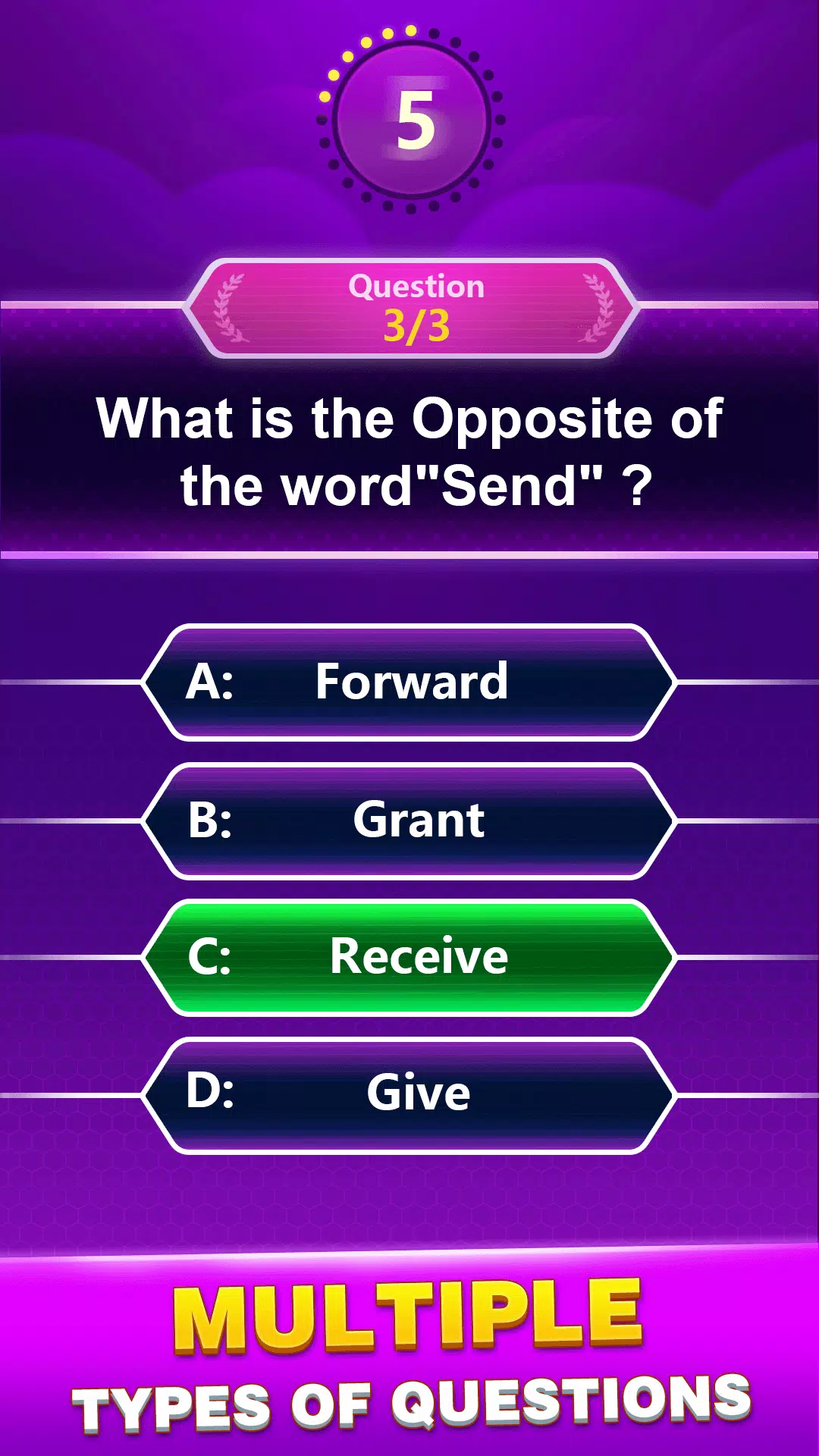 Spelling Quiz - Word Trivia Screenshot 2