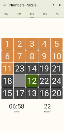 15 Number puzzle sliding game Captura de pantalla 3