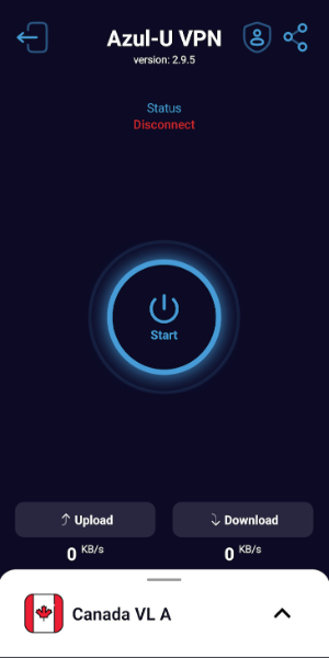 Azul VPN Mod Captura de pantalla 1