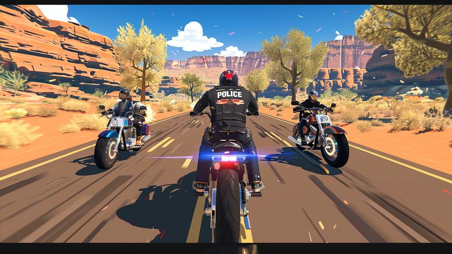 Police Bike Pursuit Highway Captura de pantalla 2