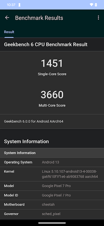 Geekbench 6 스크린샷 1