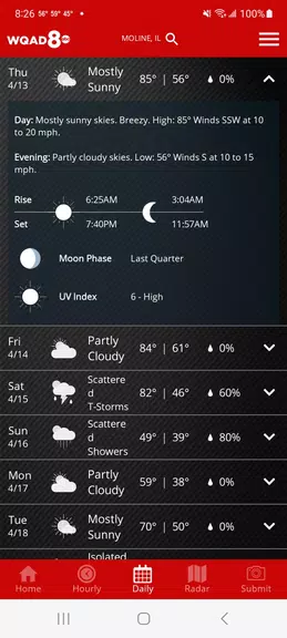 WQAD Storm Track 8 Weather Captura de tela 2