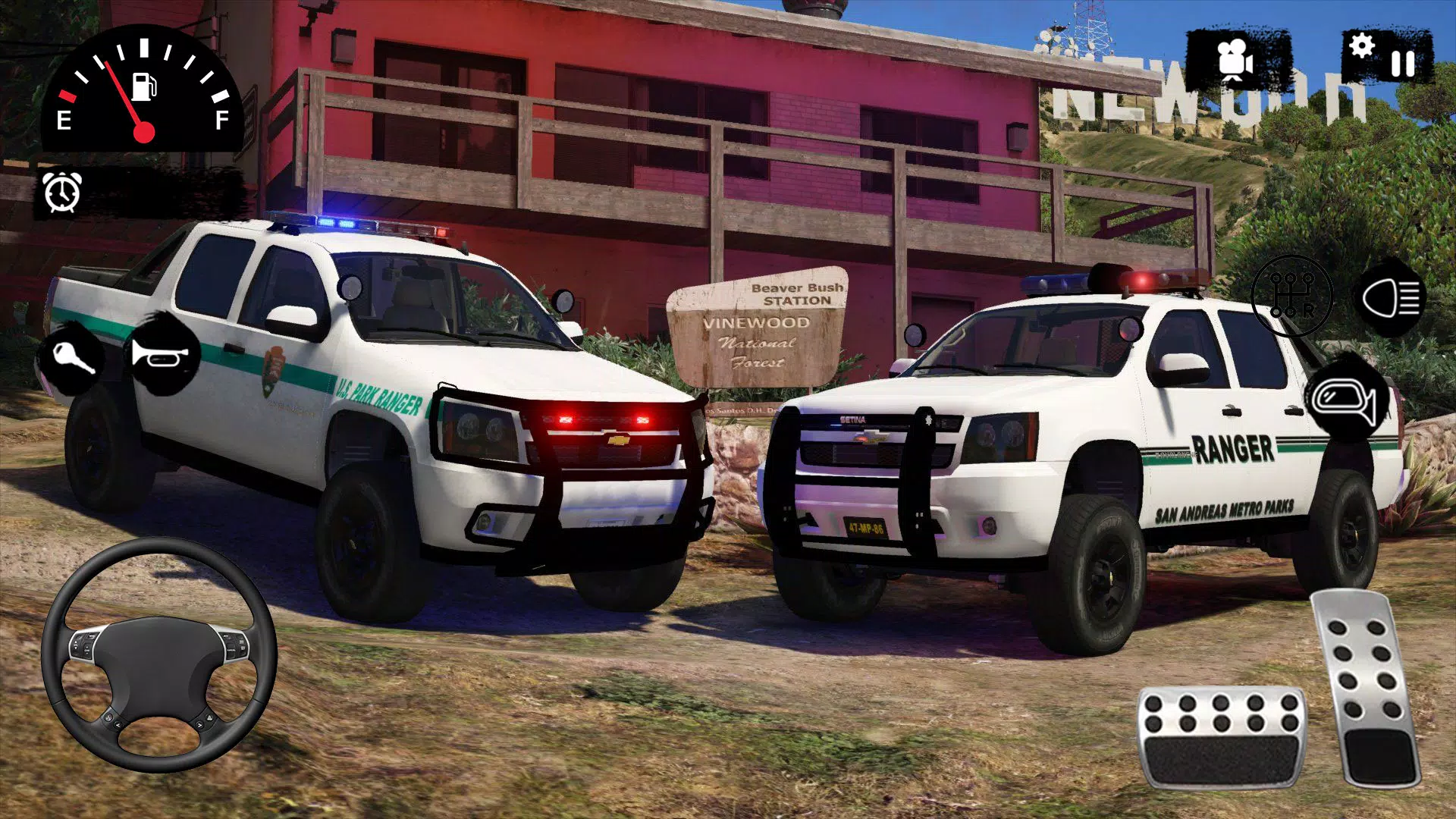 Offroad Police Truck Drive 3D Captura de tela 2