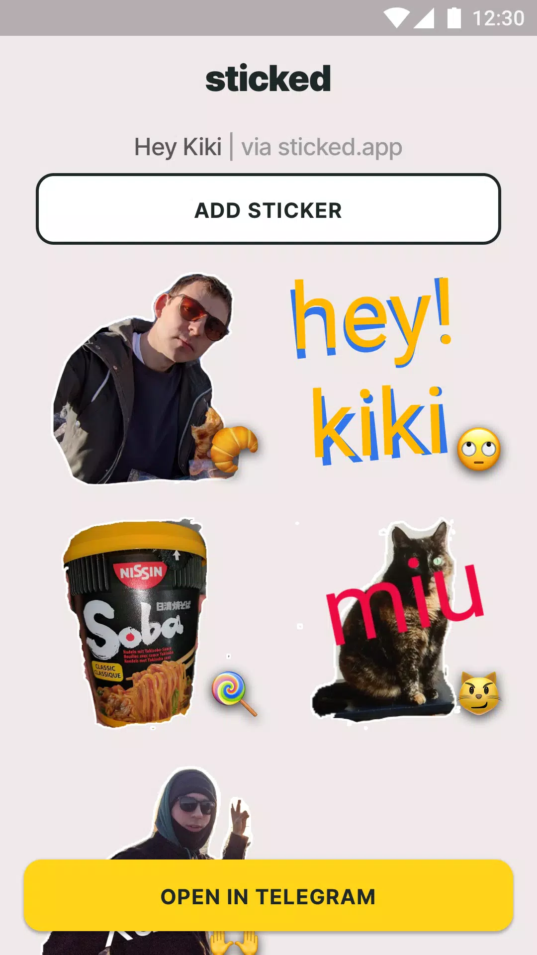 Sticked - Telegram stickers Screenshot 1