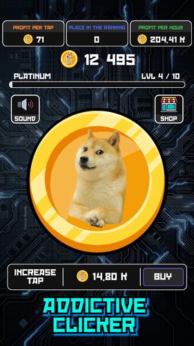 Crypto Clicker Doge Coin Idle Скриншот 1