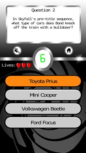 James Bond: Ultimate Fan Quiz Capture d'écran 2