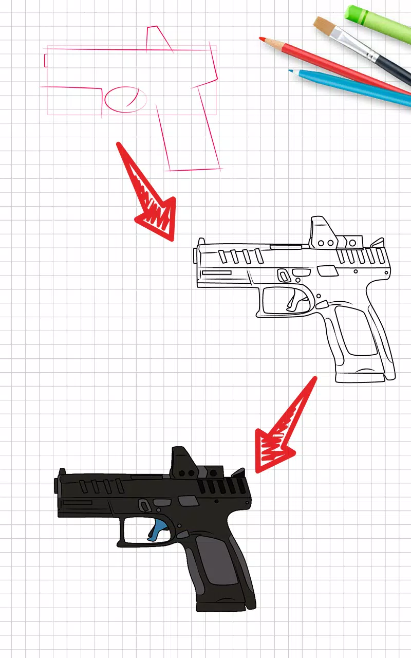 How to draw weapons step by st スクリーンショット 0