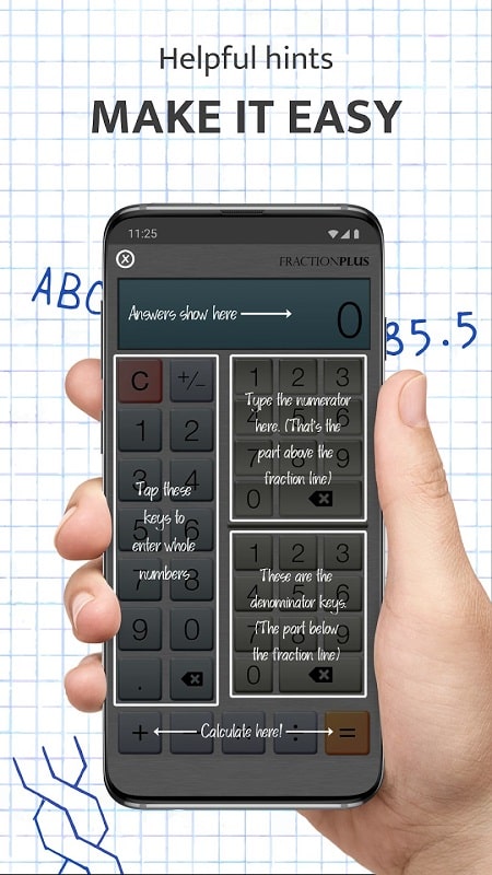 Calculadora de Frações Plus Captura de tela 2