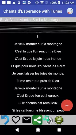 Chants D'Esperance with Tunes Screenshot 3