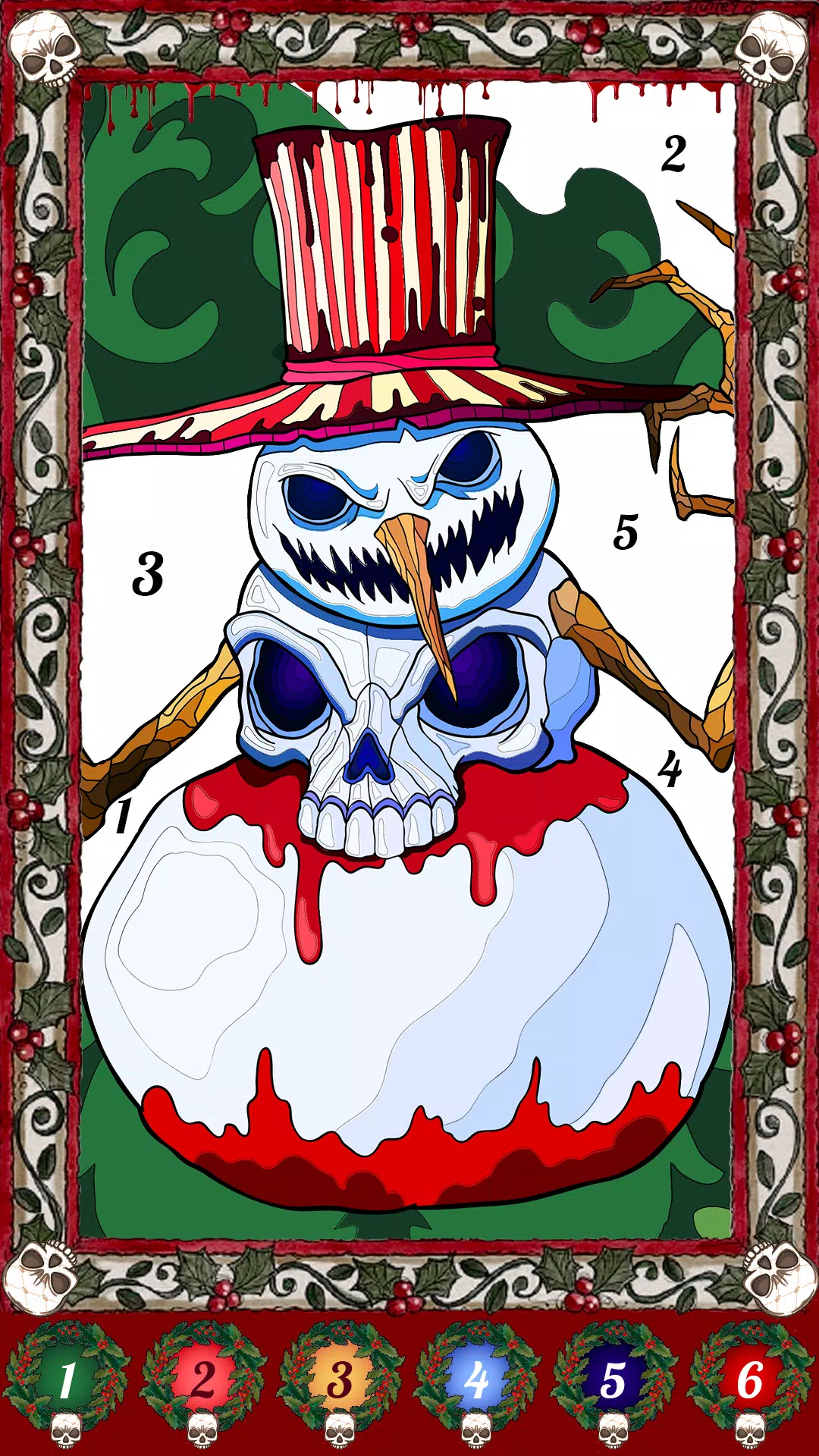 Dark Christmas Coloring Game 스크린샷 2