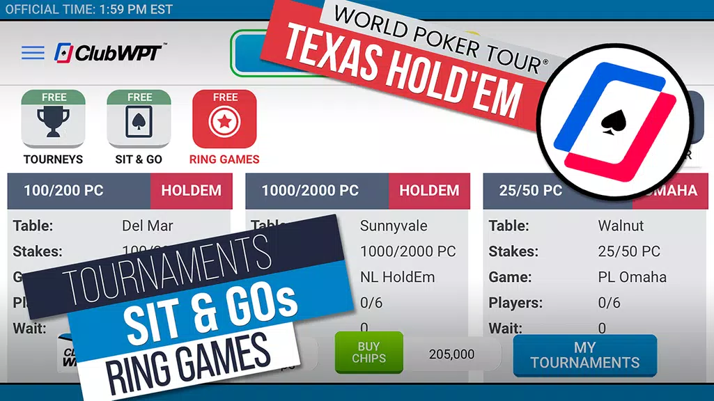 ClubWPT: Free Poker, Casino应用截图第1张