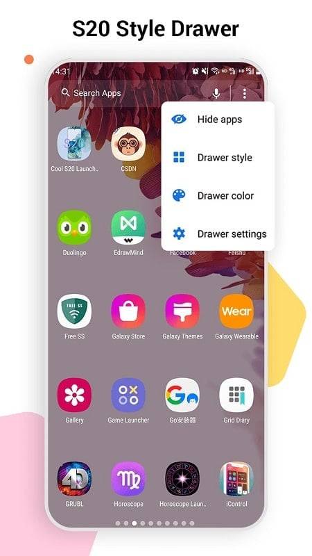 SO S20 Launcher for Galaxy S スクリーンショット 3