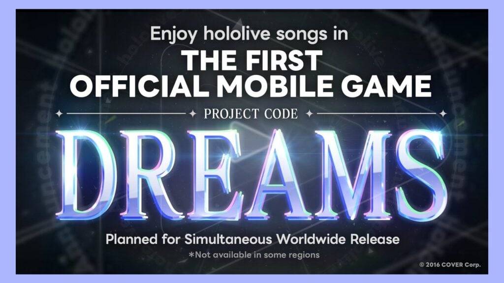Hololive lance le premier jeu mobile mondial: rêves