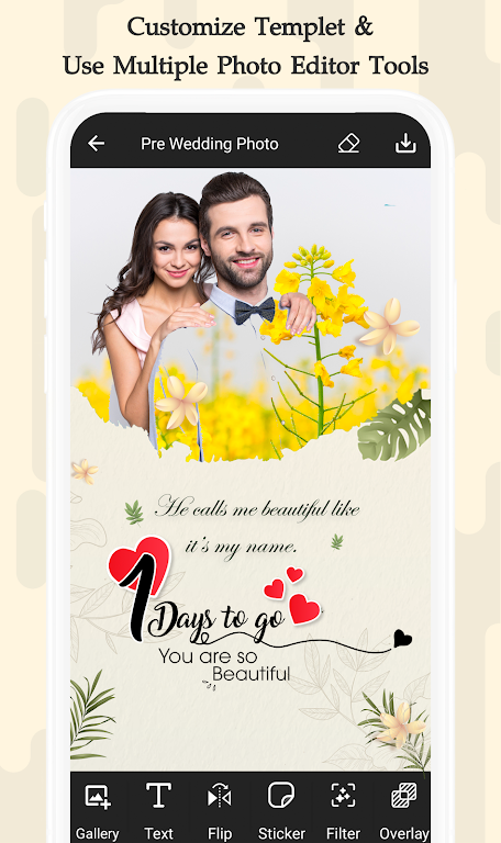 Pre Wedding Photo Editor Captura de pantalla 2